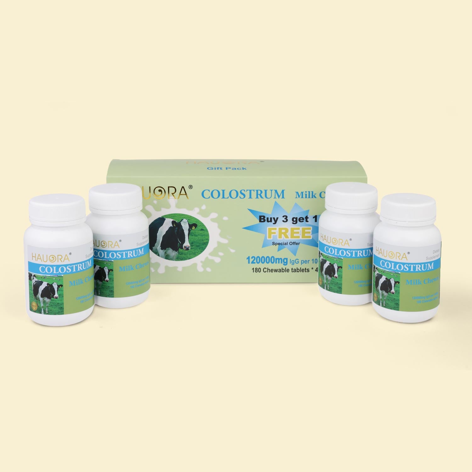 Hauora® Colostrum Milk Chews - Buy 3 Get 1 Free Gift Pack